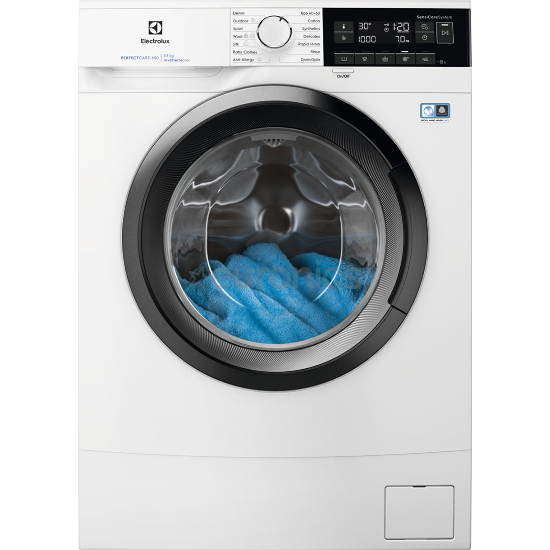 Electrolux, Perfect Care 600, 7 кг, глубина 44,9 см, 1000 об/мин - Стиральная машина с передней загрузкой