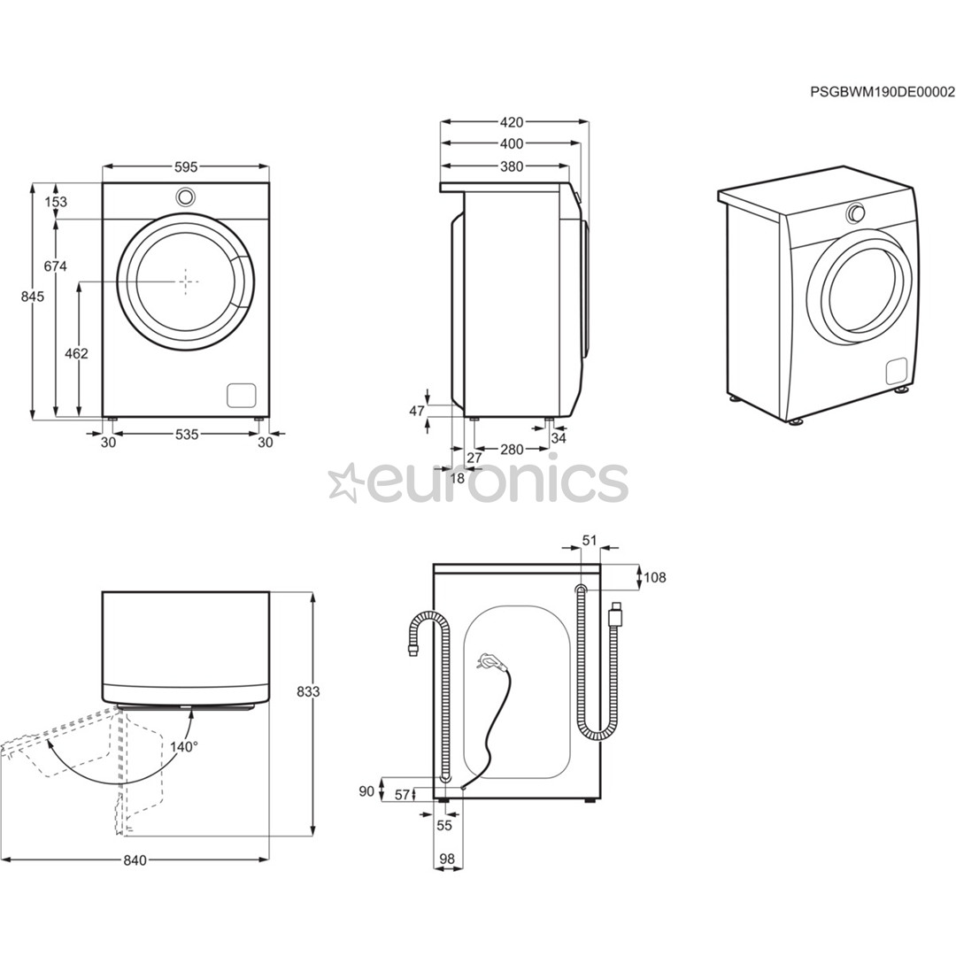 Electrolux, Perfect Care 600, 6 kg, dziļums 37.8 cm, 1200 apgr/min. - Veļas mazgājamā mašīna ar priekšējo ielādi