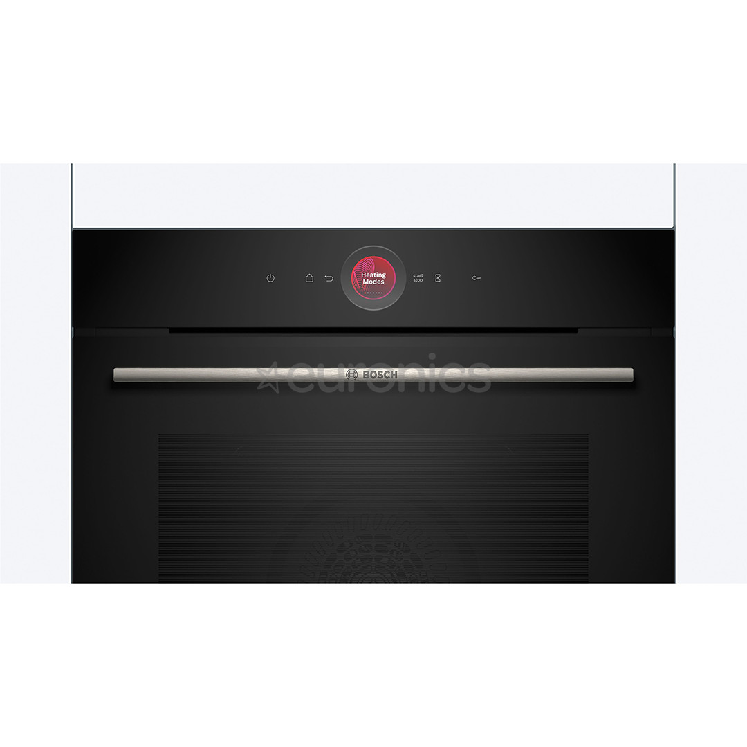 Bosch, Series 8, pyrolytic cleaning, 71 L, black - Built-in oven