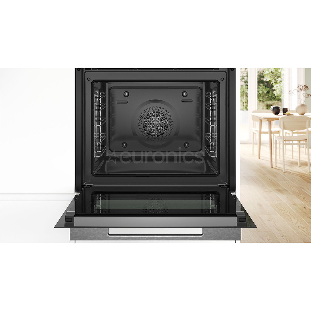 Bosch, Series 8, pyrolytic cleaning, 71 L, black - Built-in oven