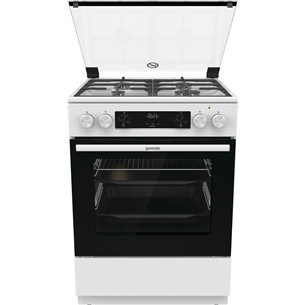 Gorenje, 71 L, width 60 cm, white - Gas cooker with electric oven