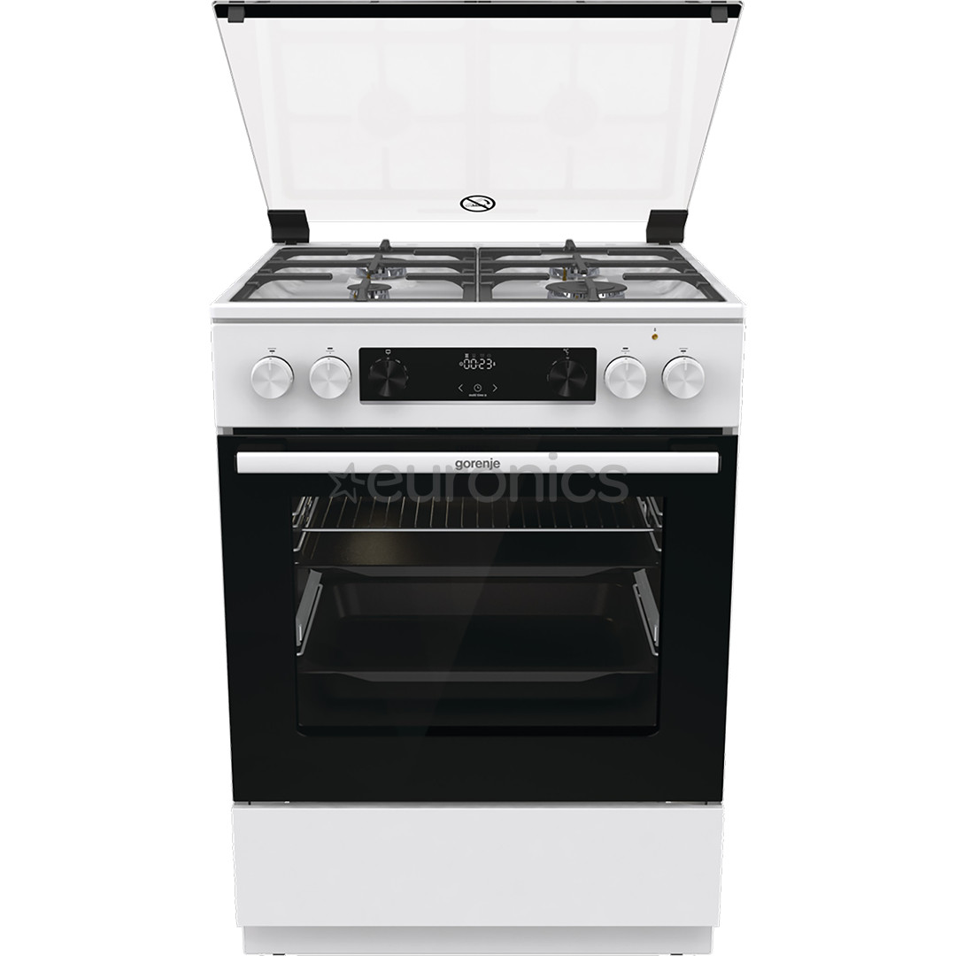 Gorenje, 71 L, width 60 cm, white - Gas cooker with electric oven