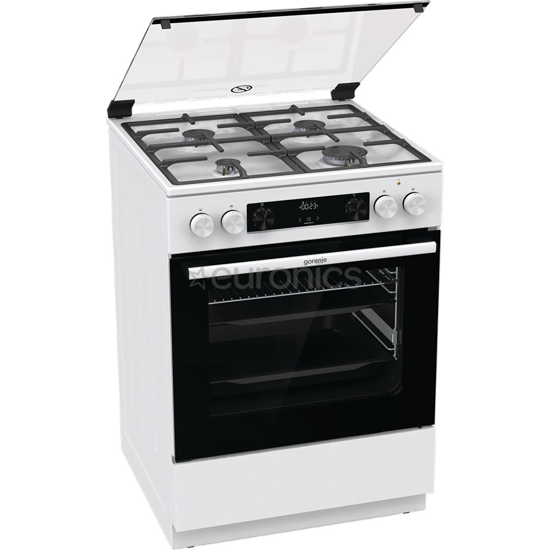 Gorenje, 71 L, width 60 cm, white - Gas cooker with electric oven
