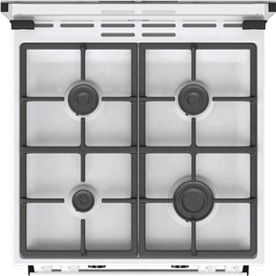 Gorenje, 71 L, platums 60 cm, balta - Elektriskā plīts ar gāzes virsmu