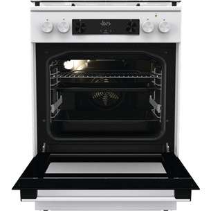 Gorenje, 71 L, width 60 cm, white - Gas cooker with electric oven