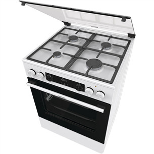 Gorenje, 71 L, width 60 cm, white - Gas cooker with electric oven