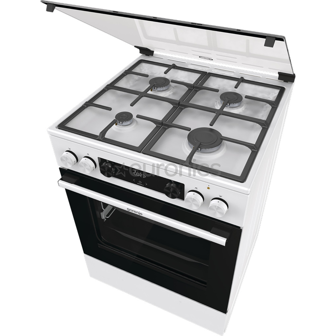 Gorenje, 71 L, width 60 cm, white - Gas cooker with electric oven