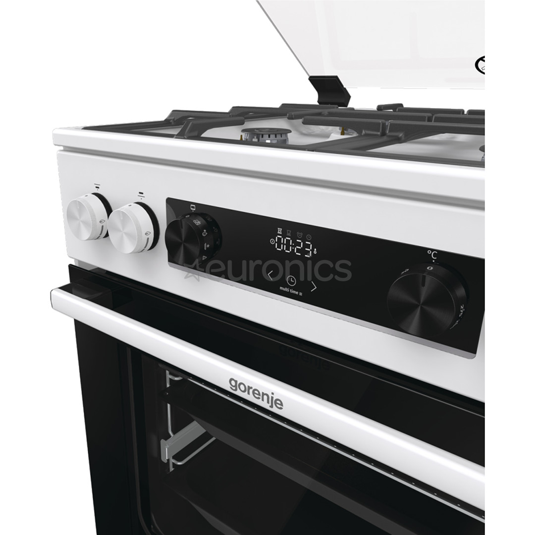 Gorenje, 71 L, width 60 cm, white - Gas cooker with electric oven