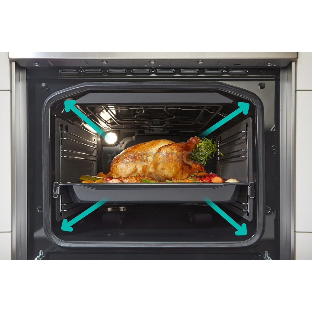 Gorenje, 71 L, platums 60 cm, balta - Elektriskā plīts ar gāzes virsmu