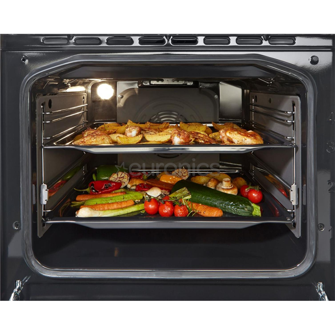 Gorenje, 71 L, platums 60 cm, balta - Elektriskā plīts ar gāzes virsmu