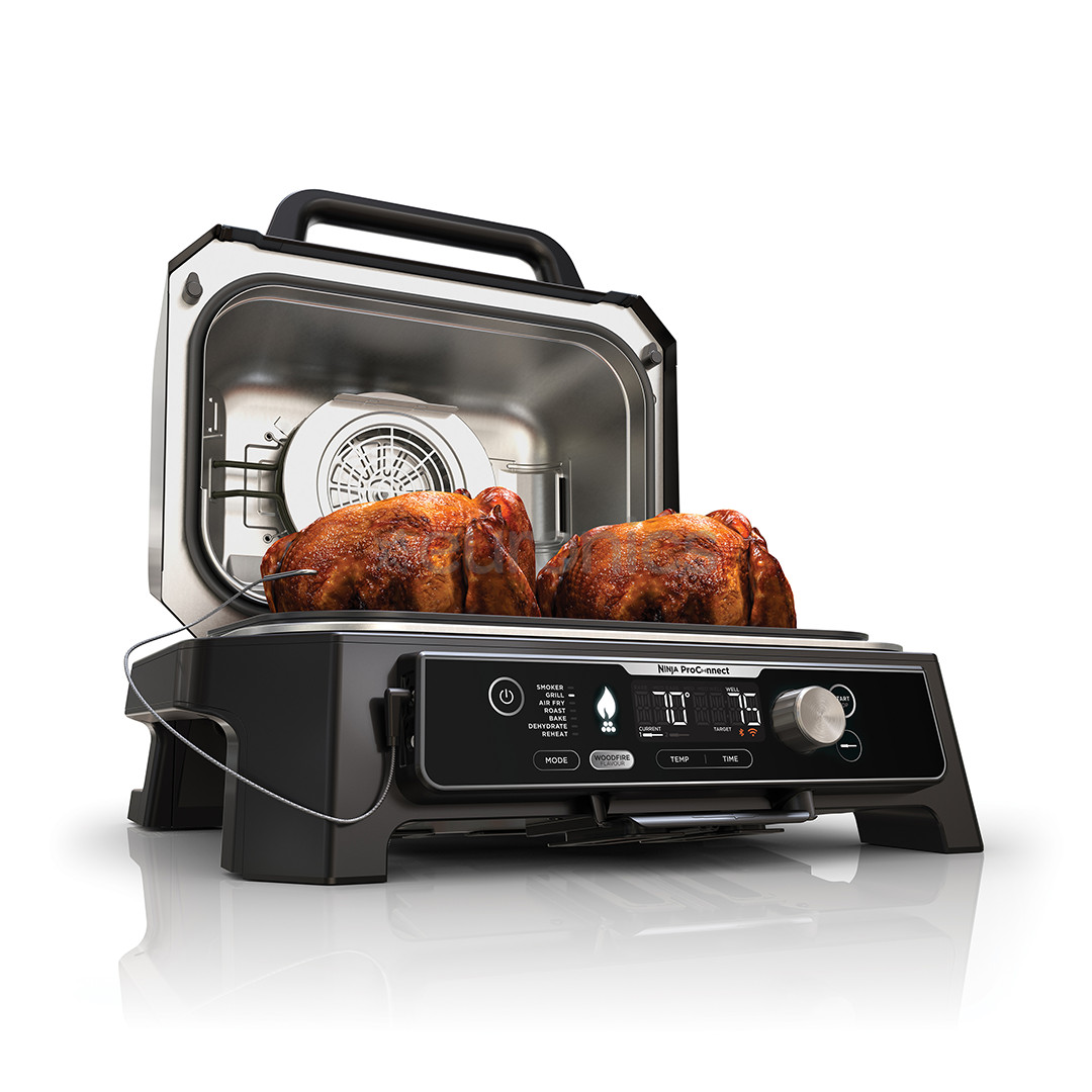 Ninja Woodfire Pro Connect XL, blue/black - Electric BBQ Grill & Smoker