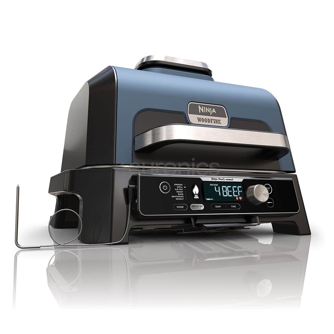 Ninja Woodfire Pro Connect XL, blue/black - Electric BBQ Grill & Smoker