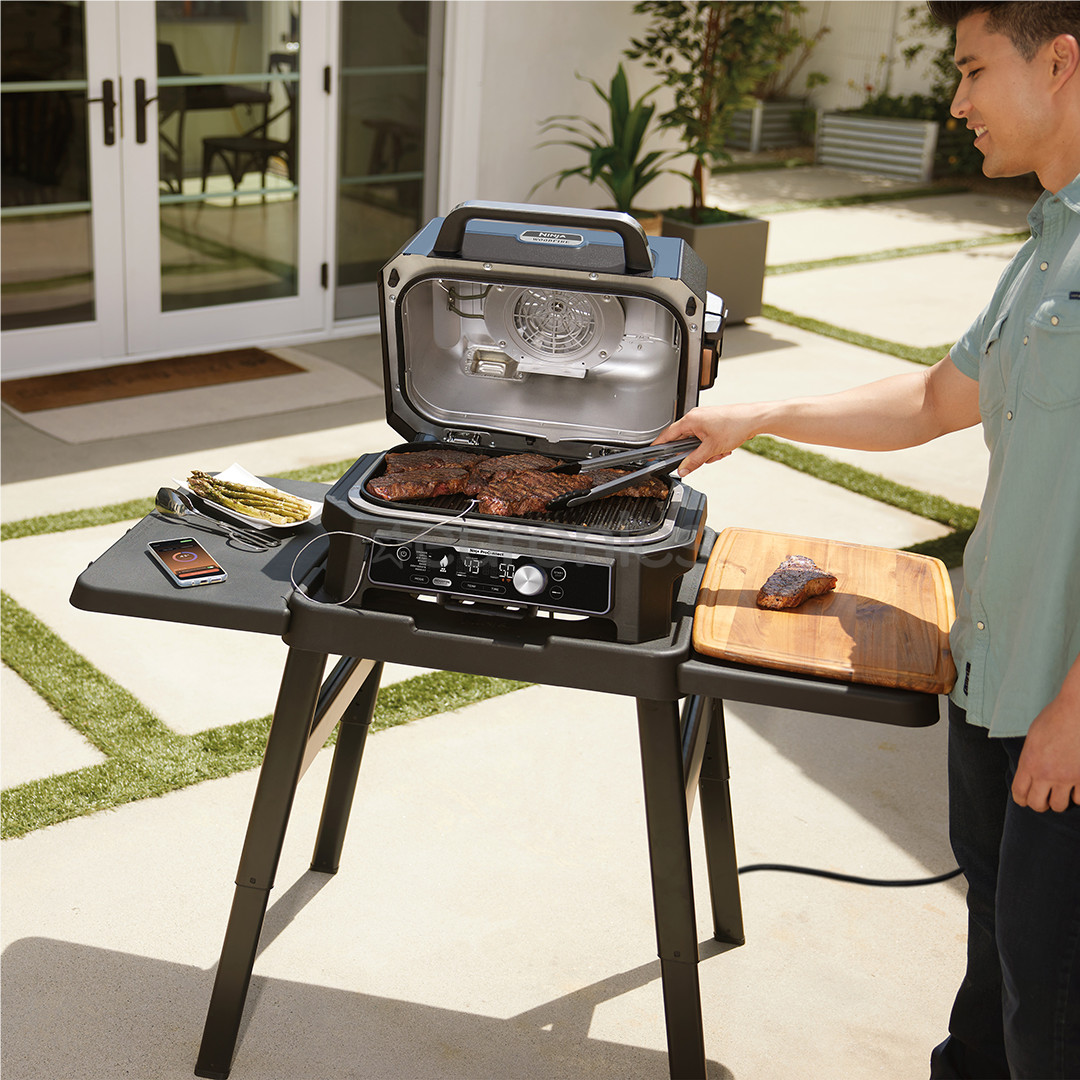 Ninja Woodfire Pro Connect XL, blue/black - Electric BBQ Grill & Smoker