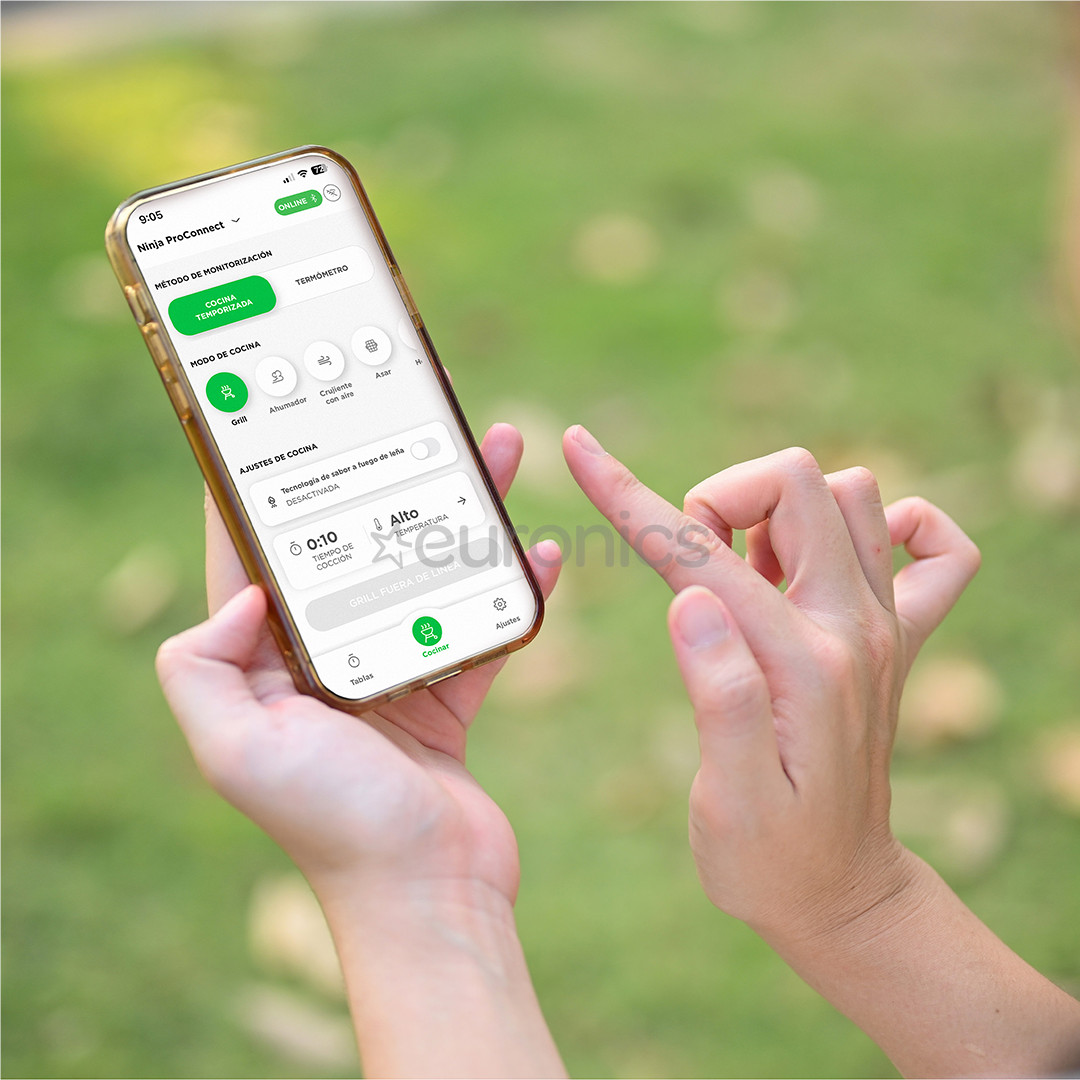 Ninja Woodfire Pro Connect XL, blue/black - Electric BBQ Grill & Smoker