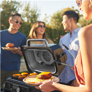 Ninja Woodfire Pro Connect XL, blue/black - Electric BBQ Grill & Smoker