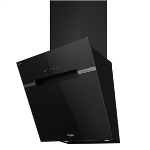 Whirlpool, 740 m³/h, platums 60 cm, melna - Tvaika nosūcējs