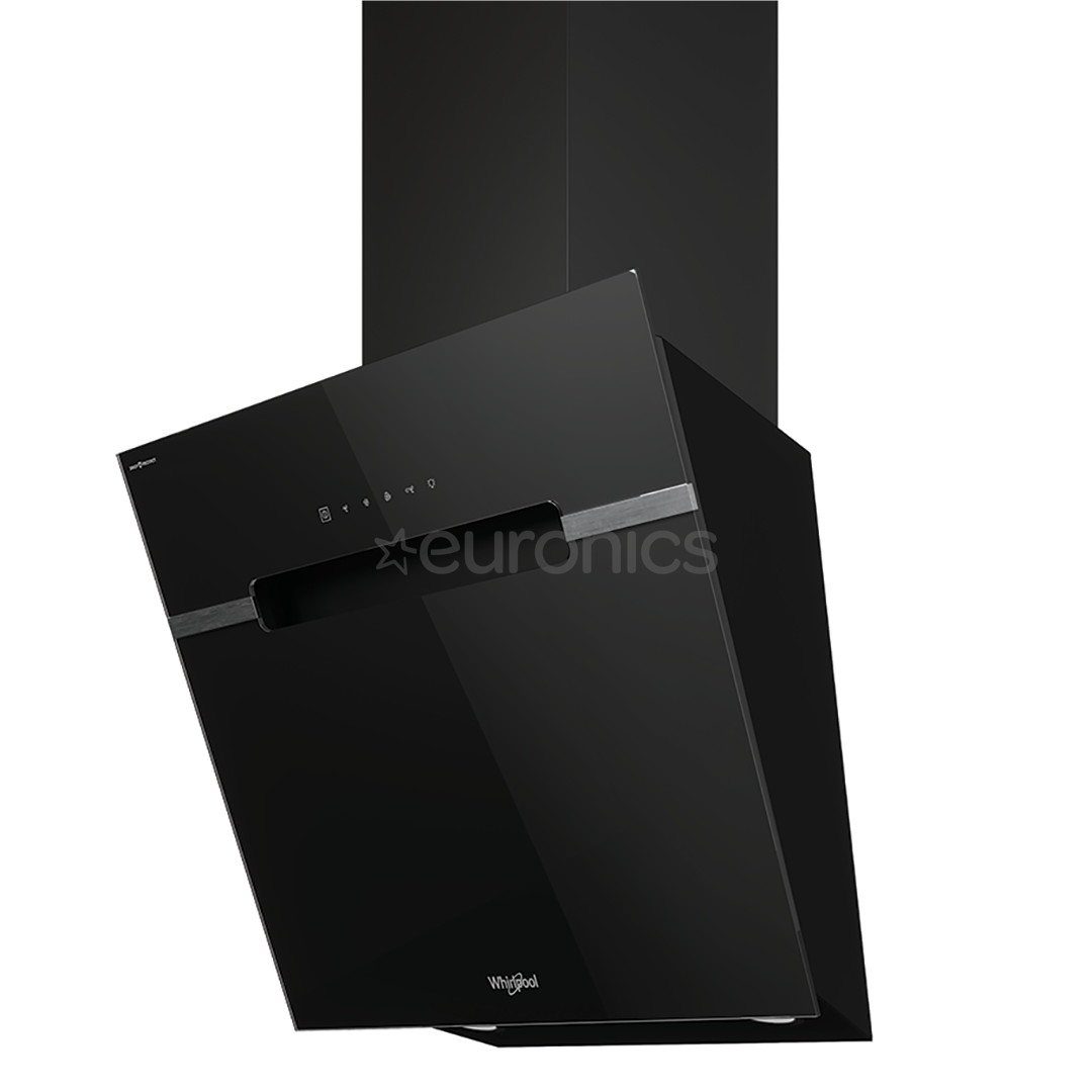 Whirlpool, 740 m³/h, platums 60 cm, melna - Tvaika nosūcējs