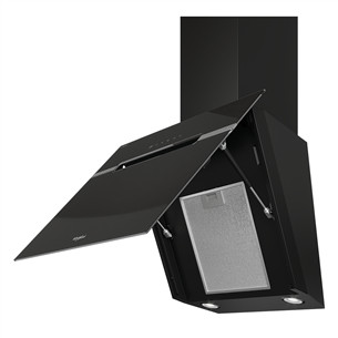 Whirlpool, 740 m³/h, platums 60 cm, melna - Tvaika nosūcējs