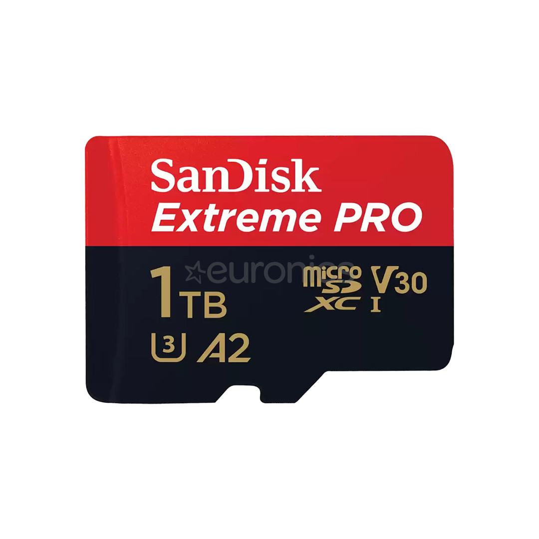 Sandisk Extreme Pro UHS-I, 1 TB, microSDXC, melna - Atmiņas karte