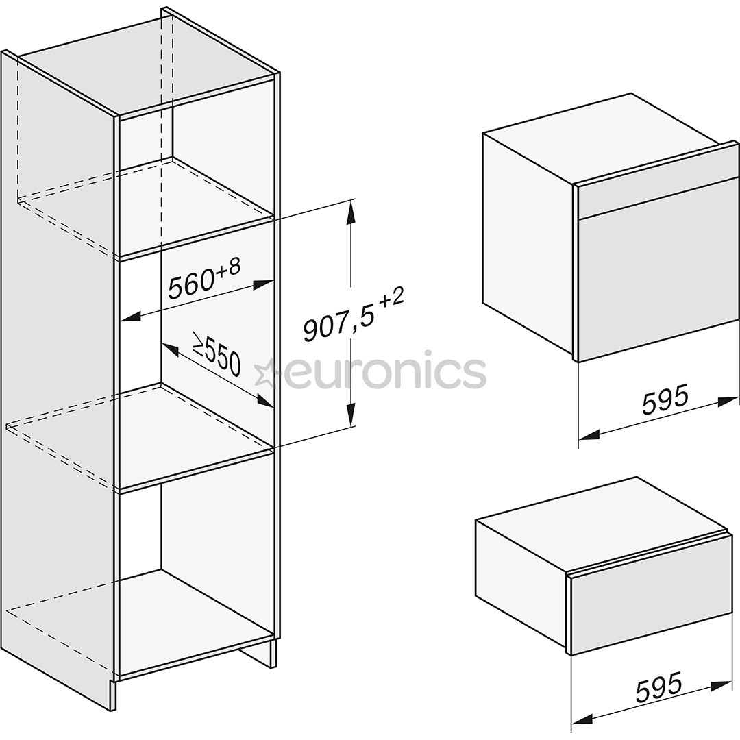 Miele DGC 7460 HC Pro, 67 L, melna - Iebūvējama tvaika cepeškrāsns