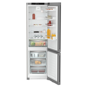 Liebherr, Pure NoFrost, 371 L, augstums 202 cm, sudraba - Ledusskapis
