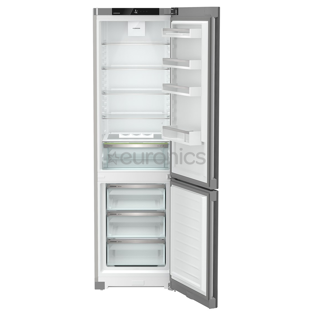 Liebherr, Pure NoFrost, 371 L, augstums 202 cm, sudraba - Ledusskapis