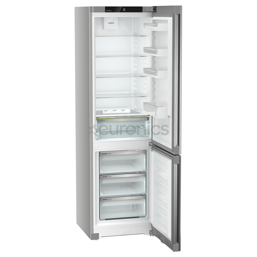 Liebherr, Pure NoFrost, 371 L, augstums 202 cm, sudraba - Ledusskapis