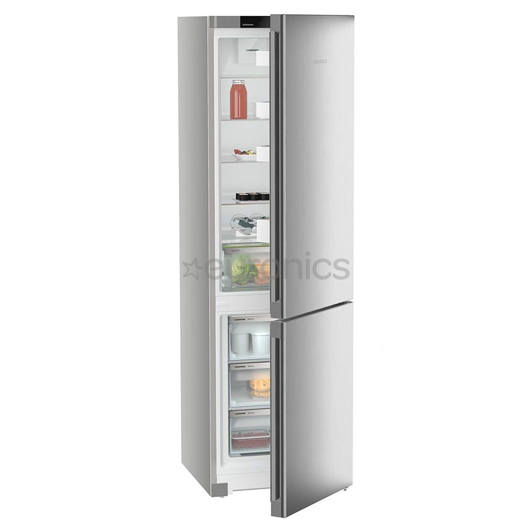 Liebherr, Pure NoFrost, 371 L, augstums 202 cm, sudraba - Ledusskapis