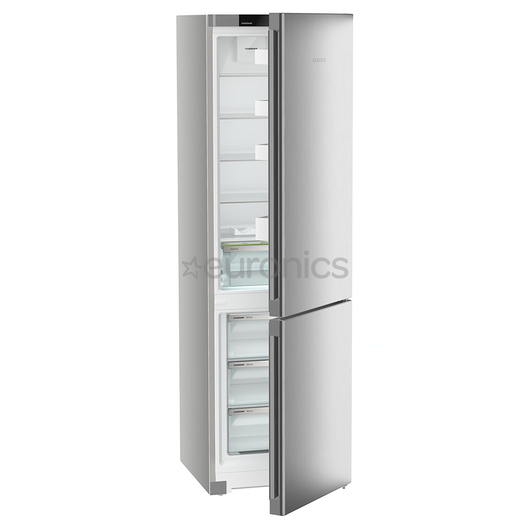 Liebherr, Pure NoFrost, 371 L, augstums 202 cm, sudraba - Ledusskapis