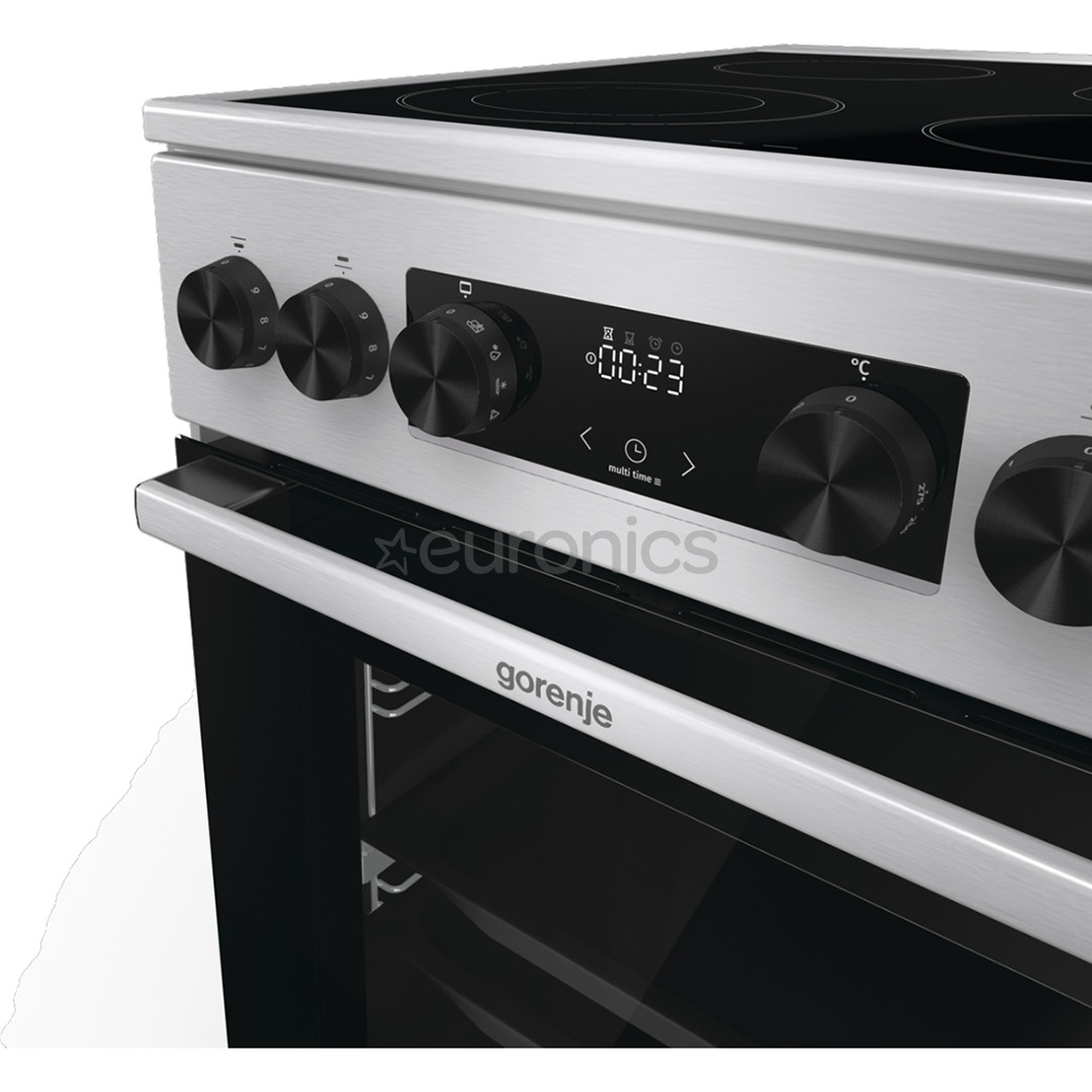 Gorenje, 70 L, width 50 cm, inox - Ceramic cooker with electric oven