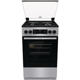 Gorenje, 70 L, width 50 cm, grey - Gas cooker with electric oven