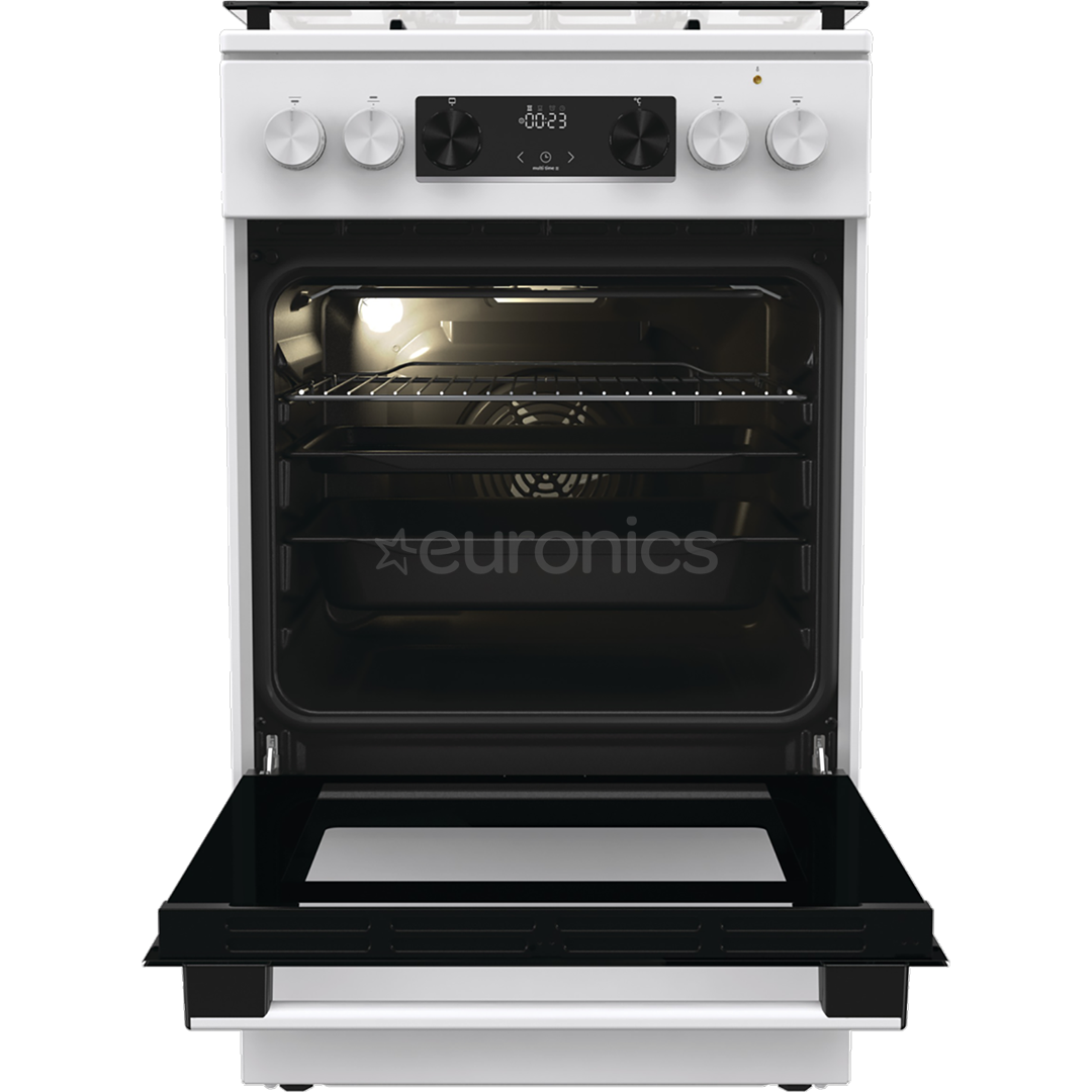 Gorenje, 62 L, width 50 cm, white - Gas cooker with electric oven