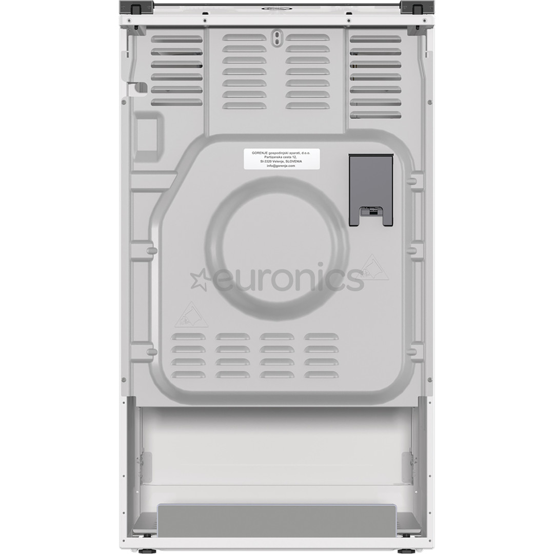 Gorenje, 62 L, platums 50 cm, balta - Elektriskā plīts ar gāzes virsmu
