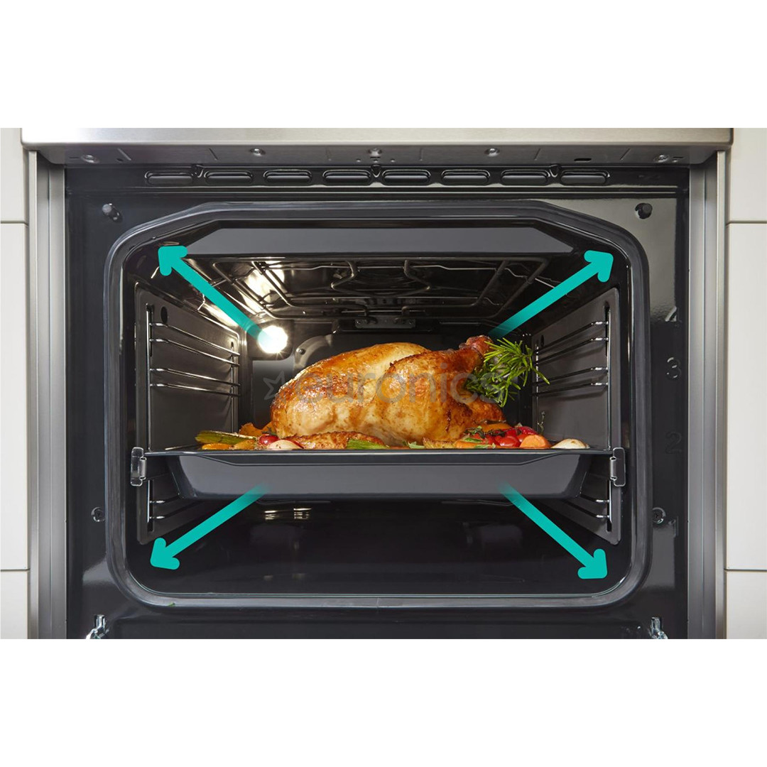 Gorenje, 62 L, platums 50 cm, balta - Elektriskā plīts ar gāzes virsmu