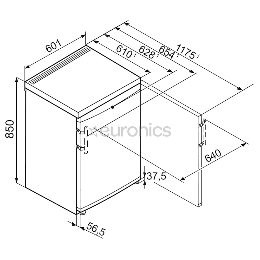 Liebherr, 145 L, augstums 85 cm, balta - Aukstuma skapis