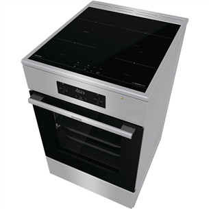 Gorenje, 70 л, ширина 50 см, нерж. сталь - Индукционная плита с электрической духовкой
