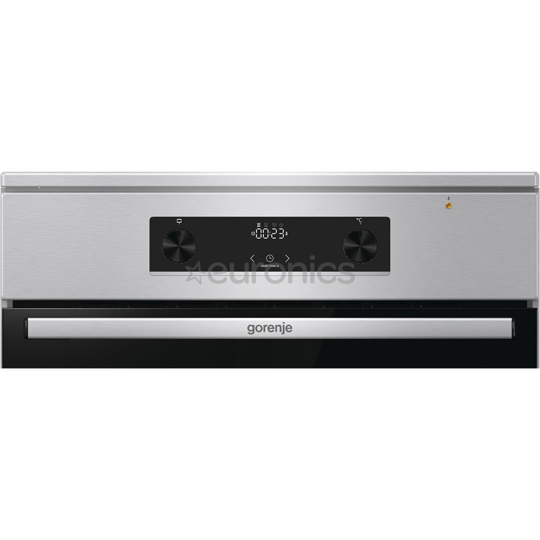 Gorenje, 71 L, width 60 cm, inox - Induction cooker with electric oven