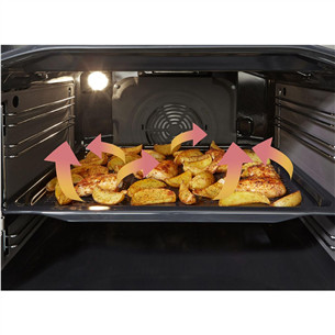 Gorenje, 71 L, width 60 cm, inox - Induction cooker with electric oven