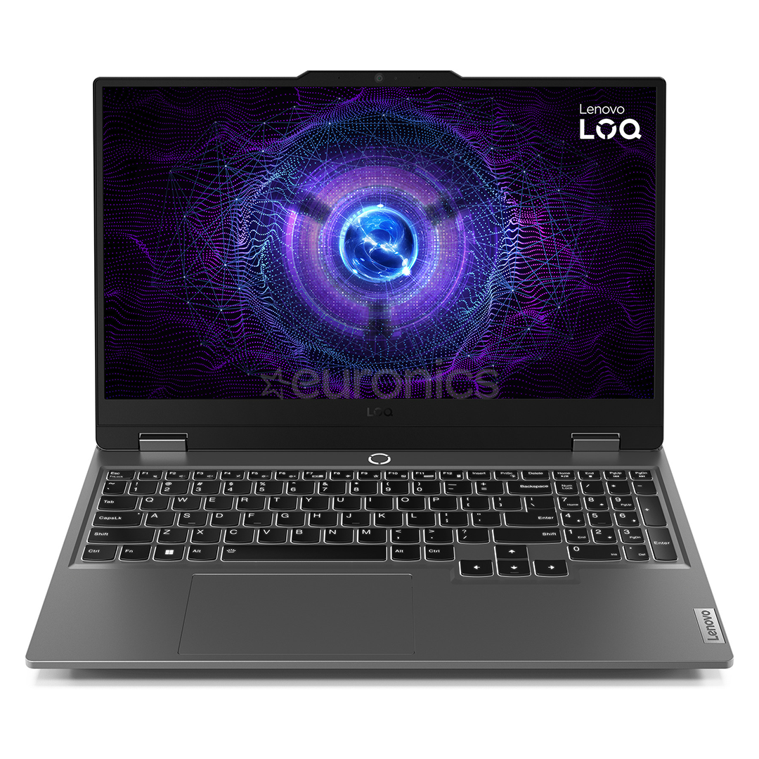 Lenovo LOQ 15IAX9, 15,6'', FHD, 144 Гц, i5, 24 ГБ, 512 ГБ, RTX 4050, ENG, серый - Ноутбук