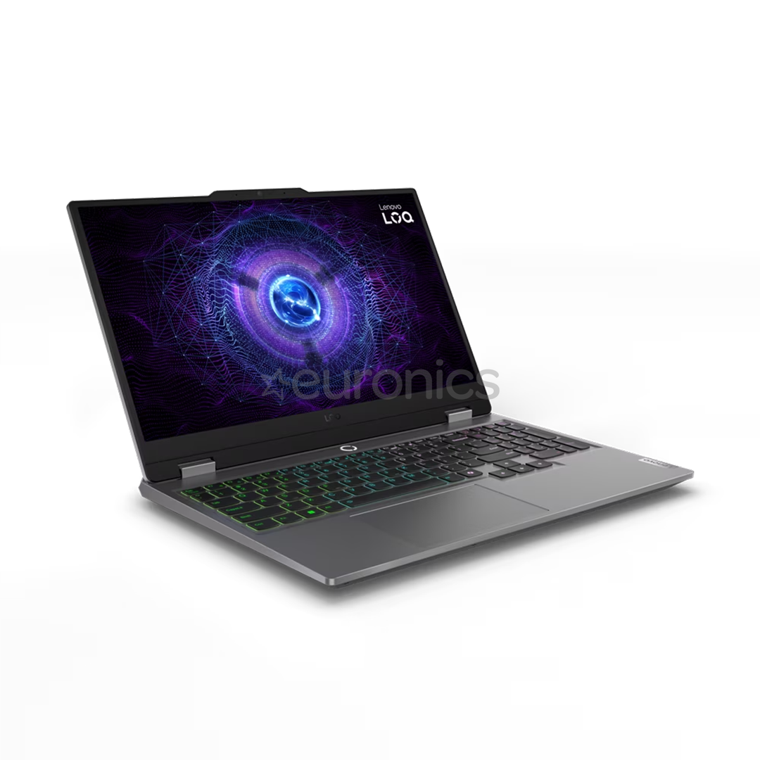 Lenovo LOQ 15IAX9, 15,6'', FHD, 144 Гц, i5, 24 ГБ, 512 ГБ, RTX 4050, ENG, серый - Ноутбук