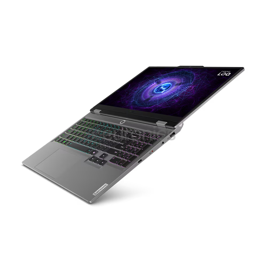 Lenovo LOQ 15IAX9, 15,6'', FHD, 144 Гц, i5, 24 ГБ, 512 ГБ, RTX 4050, ENG, серый - Ноутбук