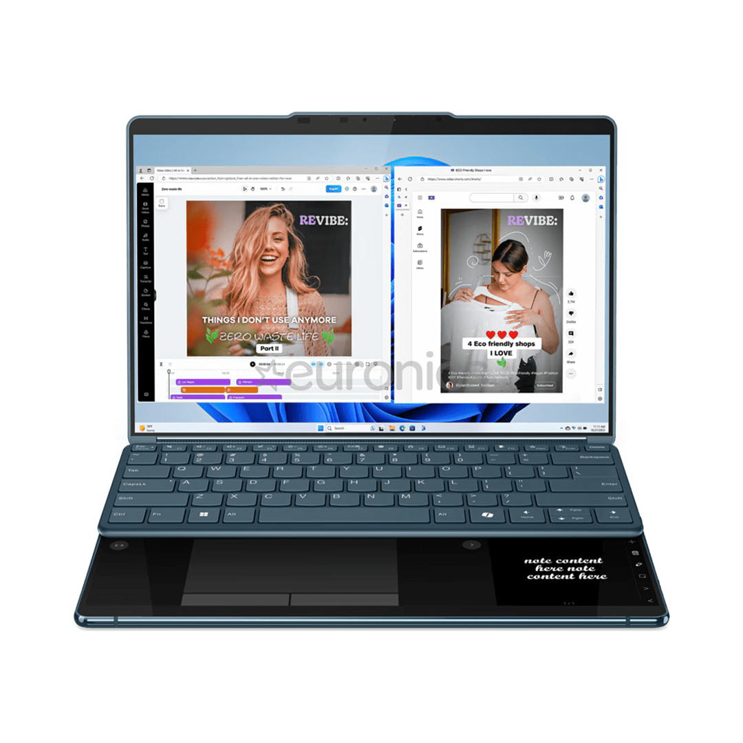 Lenovo Yoga Book 9 13IMU9, 13.3'', 2.8K, OLED, Core Ultra 7, 32 GB, 1 TB, ENG, tumši zila - Portatīvais dators