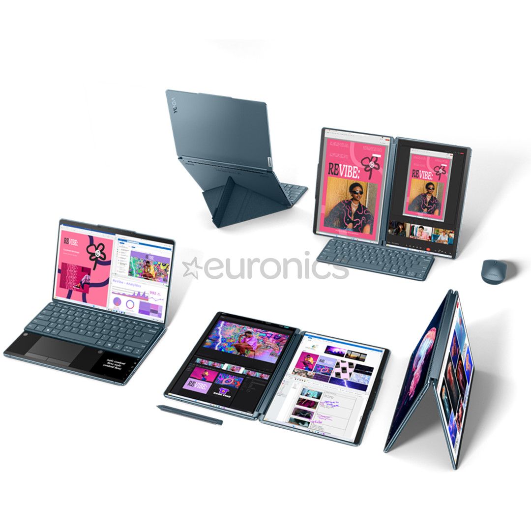 Lenovo Yoga Book 9 13IMU9, 13.3'', 2.8K, OLED, Core Ultra 7, 32 GB, 1 TB, ENG, tumši zila - Portatīvais dators