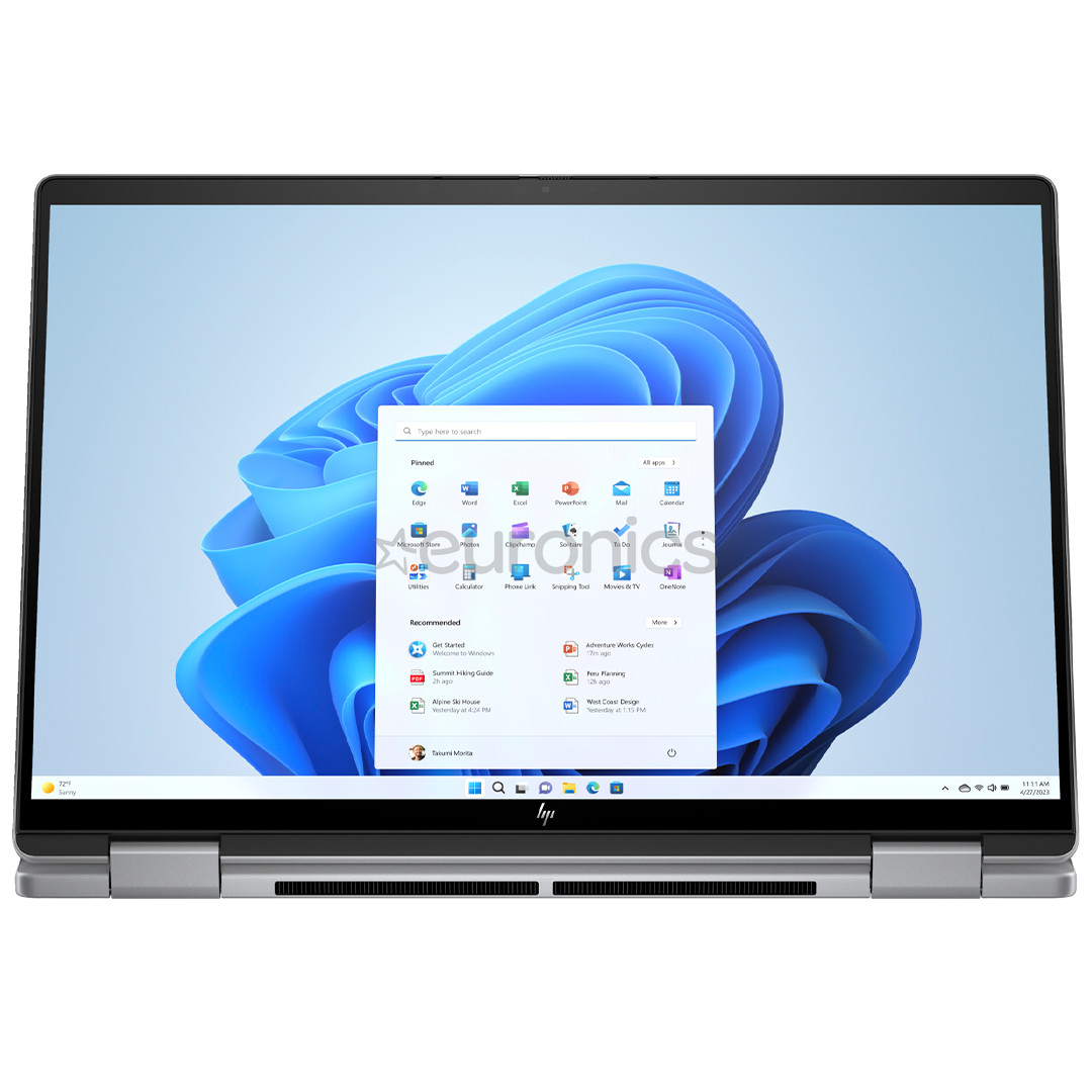 HP Envy x360 2-in-1 Laptop 14-fa0004ny, 14'', WUXGA, IPS, 16 GB, 512 GB, pelēka - Portatīvais dators