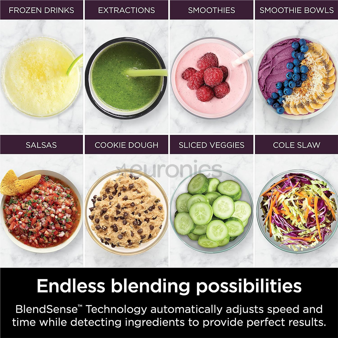 Ninja Detect 3 в 1, 1200 Вт, черный - Блендер и кухонный комбайн