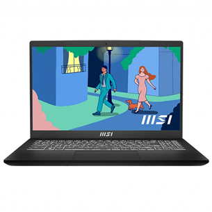 MSI Modern 15 B12M, 15,6'', FHD, i7, 16 ГБ, 512 ГБ, ENG, черный - Ноутбук