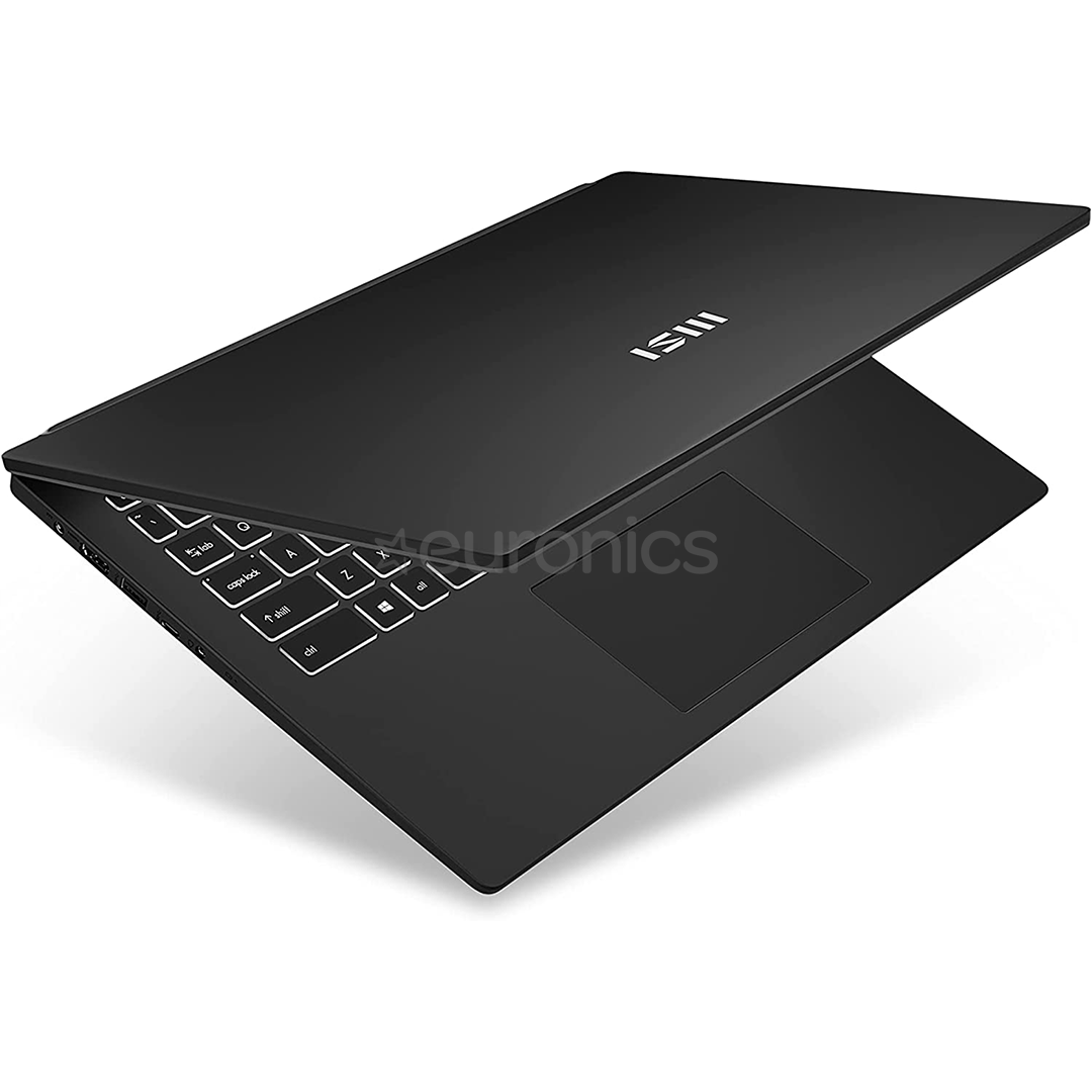 MSI Modern 15 B12M, 15,6'', FHD, i7, 16 ГБ, 512 ГБ, ENG, черный - Ноутбук