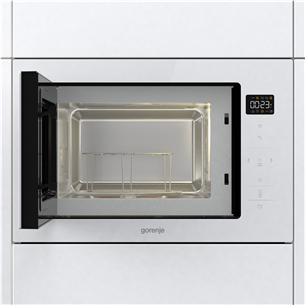 Gorenje, 25 L, 900 W, balta - Iebūvējama mikroviļņu krāsns ar grilu