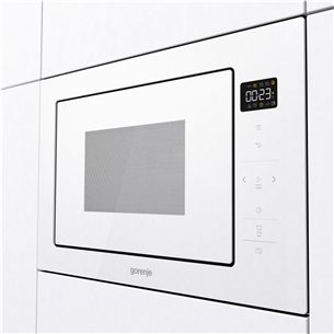 Gorenje, 25 L, 900 W, balta - Iebūvējama mikroviļņu krāsns ar grilu