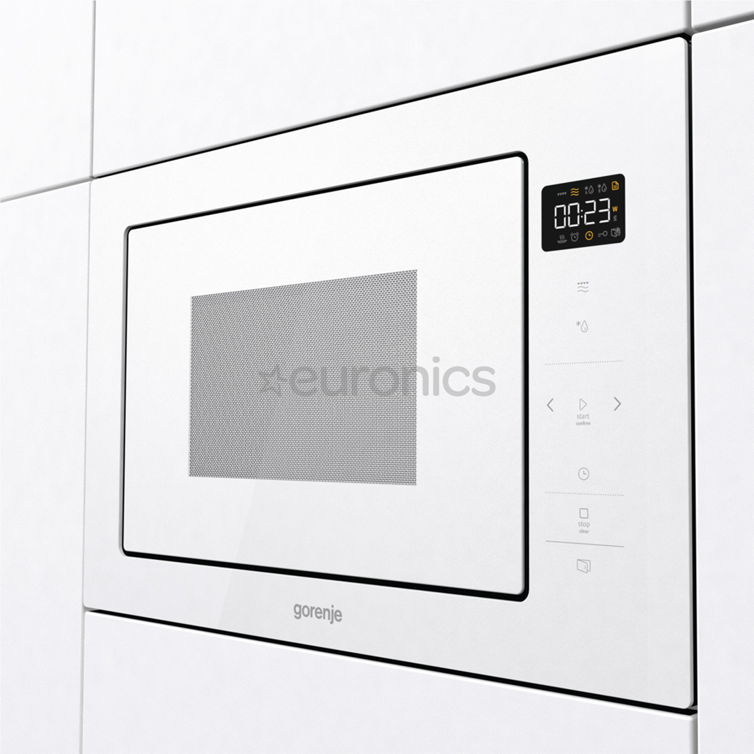 Gorenje, 25 L, 900 W, balta - Iebūvējama mikroviļņu krāsns ar grilu